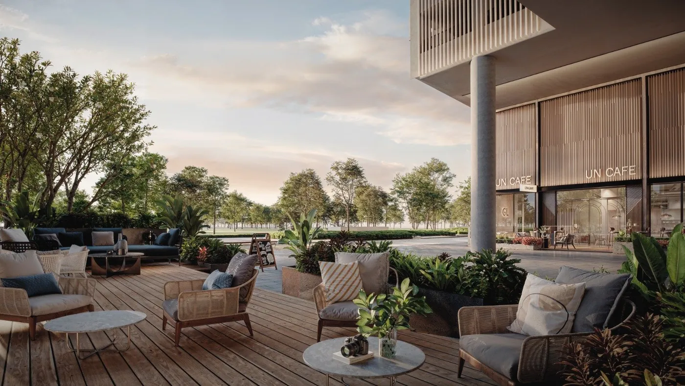 Parkside rooftop terrace